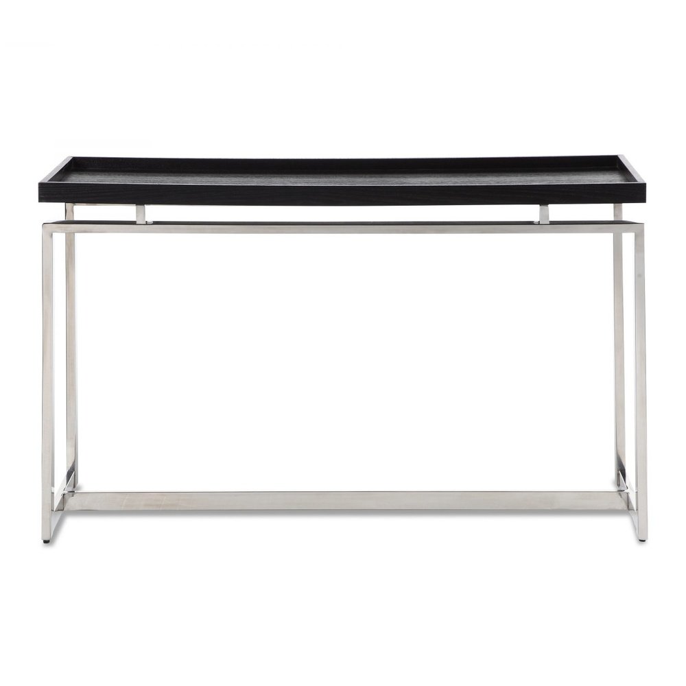  LiangAndEimilLarge-Liang & Eimil Malcom Console Table Polished Stainless Steel-Black 29 