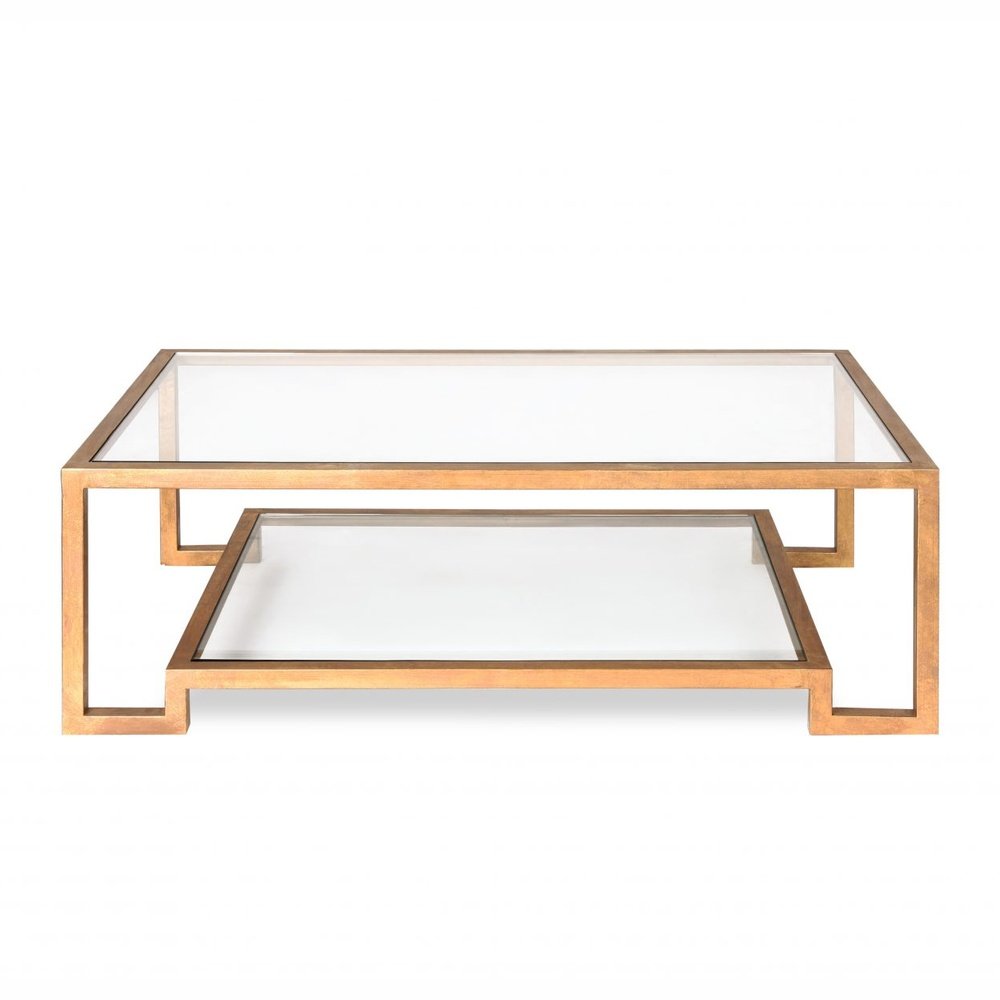  LiangAndEimilLarge-Liang & Eimil Ming Coffee Table Antique Gold Coated Steel Frame-Gold 69 