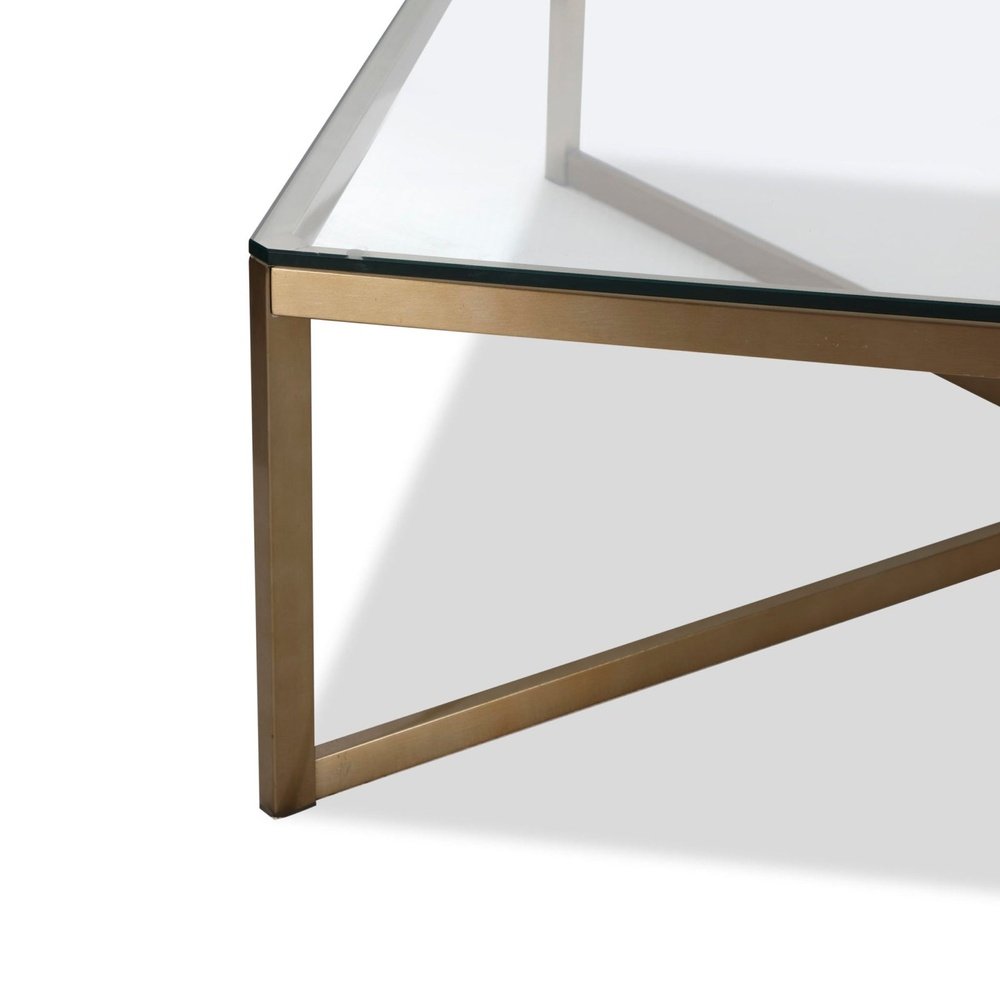 Busso Table Musso Square Coffee Table - Brushed Brass – Olivia's