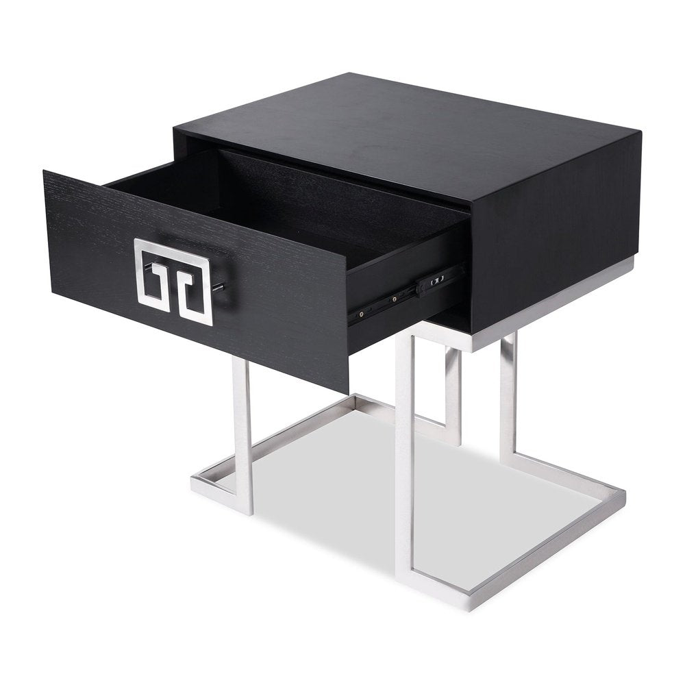 Liang & Eimil Nobbu Bedside Table Polished Stainless Steel