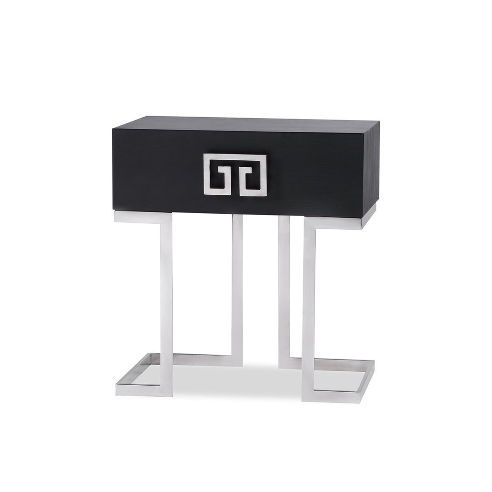 Liang & Eimil Nobbu Bedside Table Polished Stainless Steel