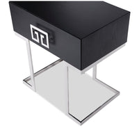 Liang & Eimil Nobbu Bedside Table Polished Stainless Steel