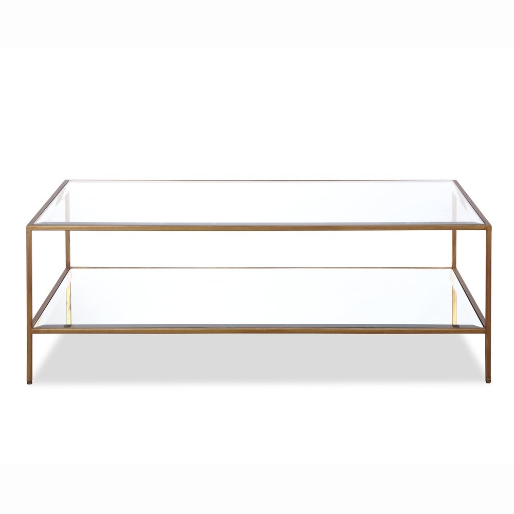 LiangAndEimil Oliver Coffee Table - Antique Gold Coated Steel Frame