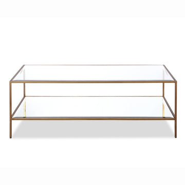 Liang & Eimil Oliver Coffee Table with Antique Gold Coated Steel Frame