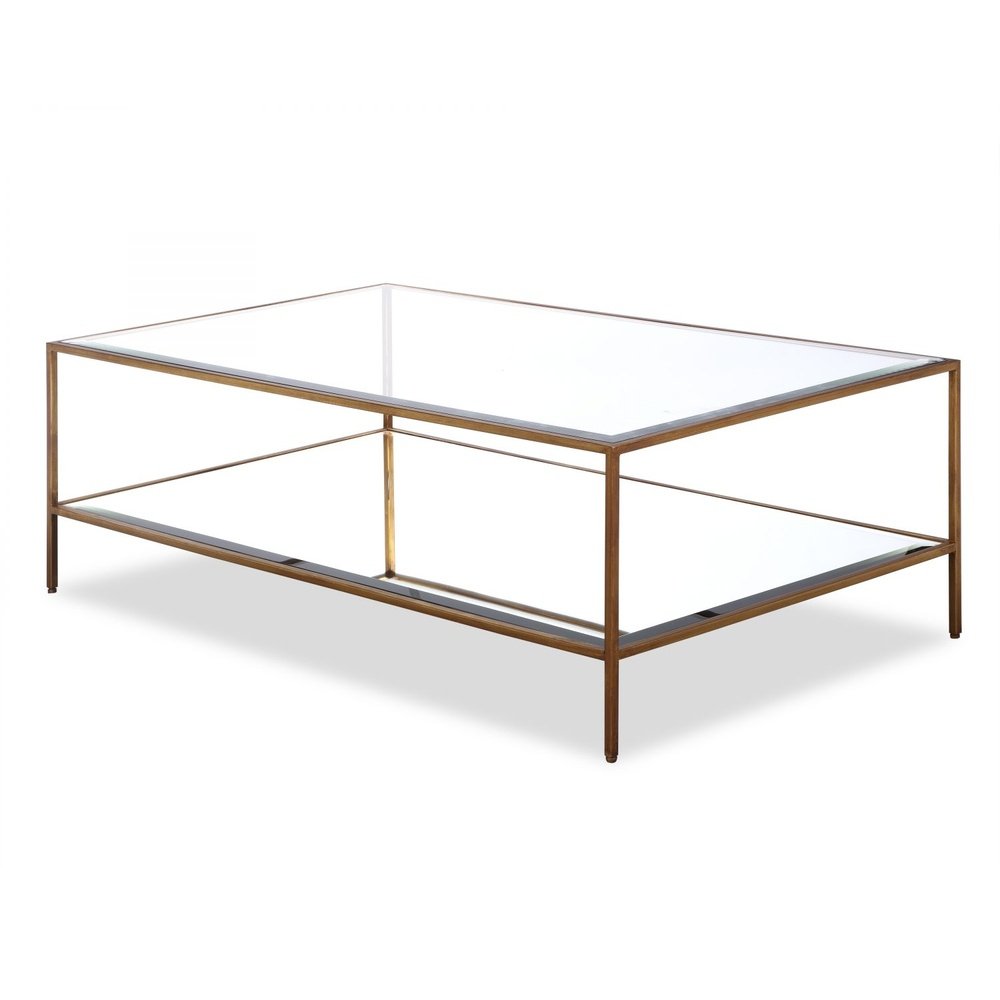 LiangAndEimil Oliver Coffee Table - Antique Gold Coated Steel Frame