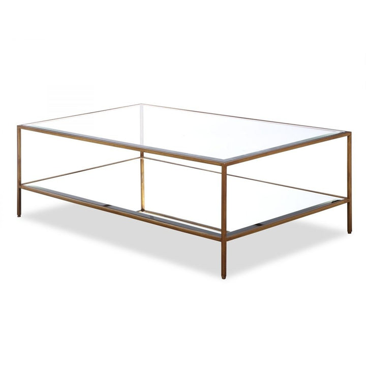 LiangAndEimil Oliver Coffee Table - Antique Gold Coated Steel Frame