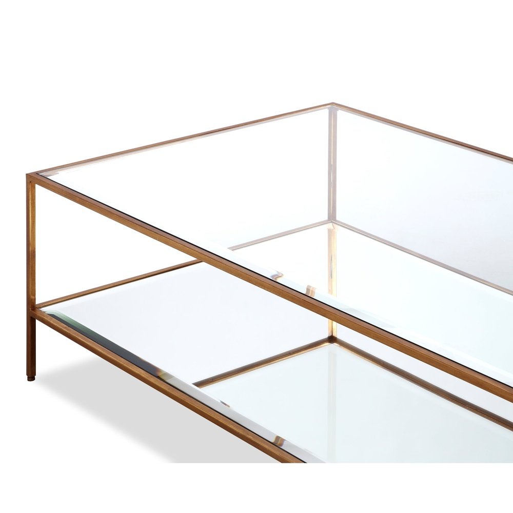 LiangAndEimil Oliver Coffee Table - Antique Gold Coated Steel Frame