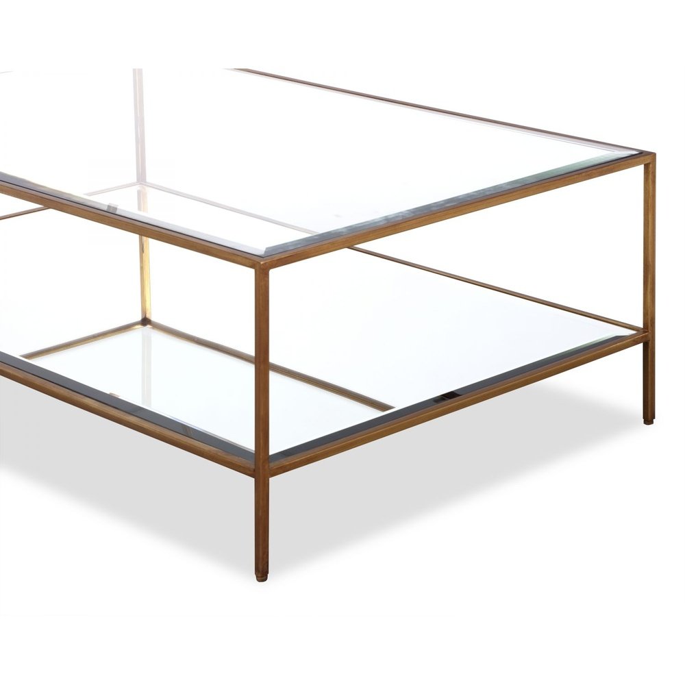 LiangAndEimil Oliver Coffee Table - Antique Gold Coated Steel Frame