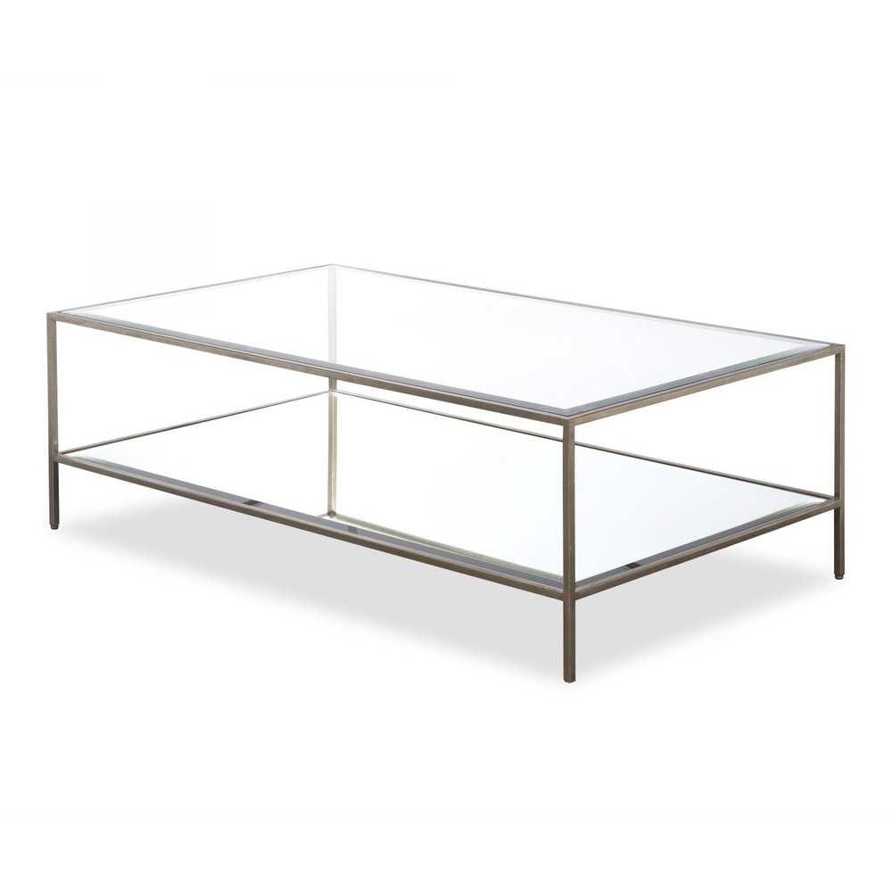  LiangAndEimilLarge-Liang & Eimil Oliver Coffee Table Antique Silver Coated Steel Frame-Silver 53 