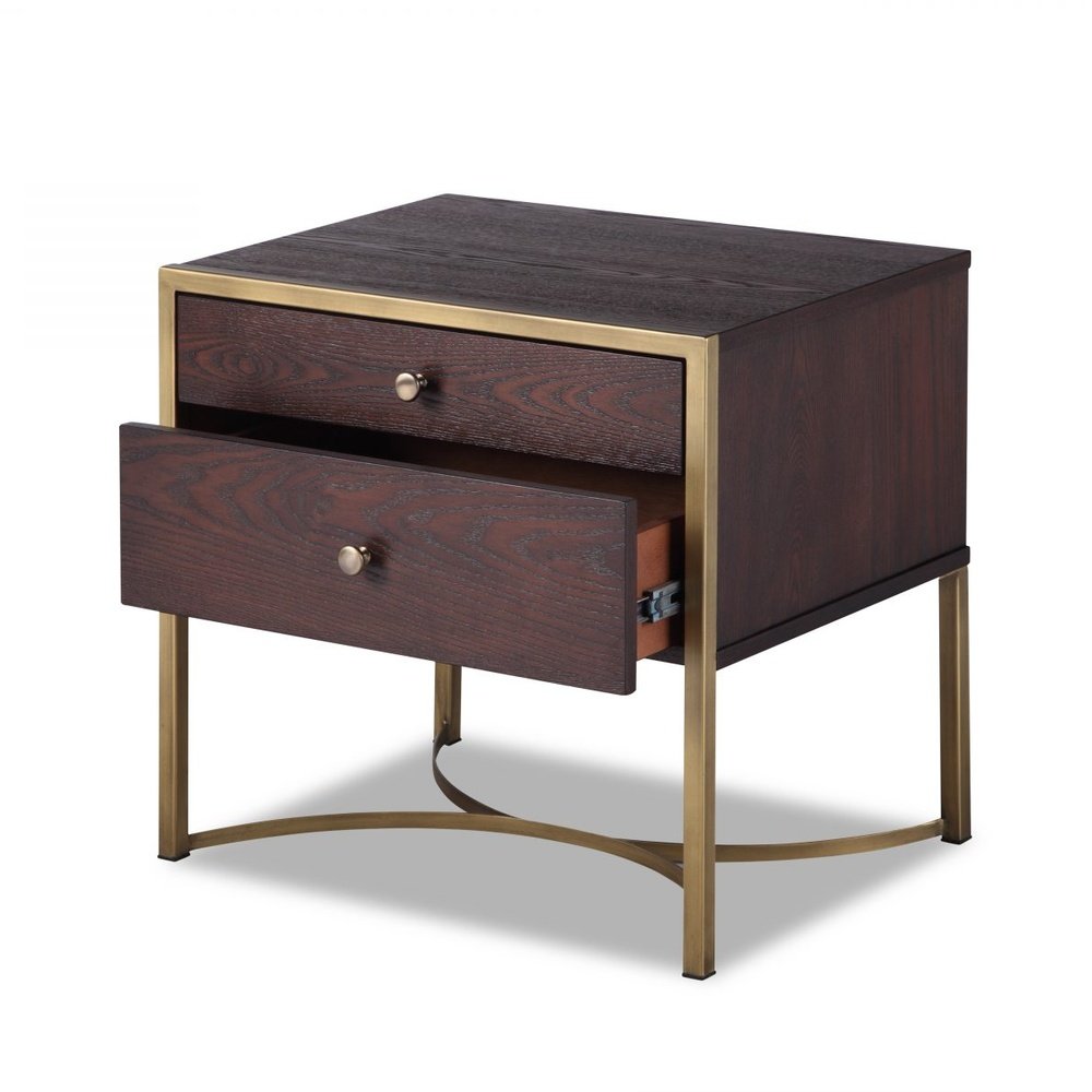 Liang & Eimil Rivoli Bedside Table in Chocolate Brown