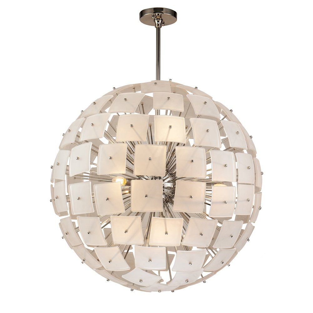 Liang & Eimil Rialto Pendant Lamp Frosted Glass and Nickel