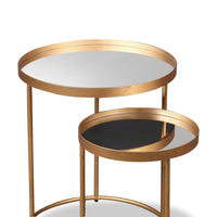 Liang & Eimil Song Side Tables in Antique Gold