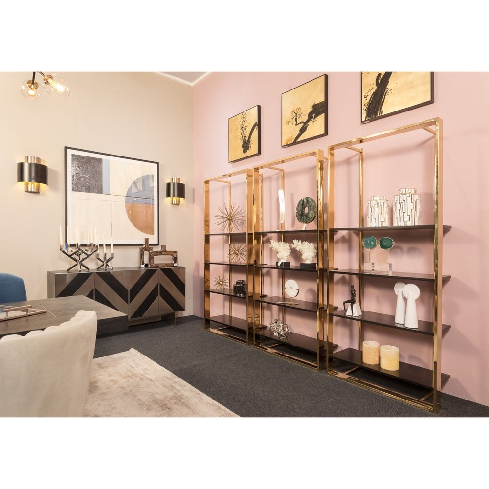 Marble Sculpture - Brass Stainless Steel Base LiangAndEimil 2