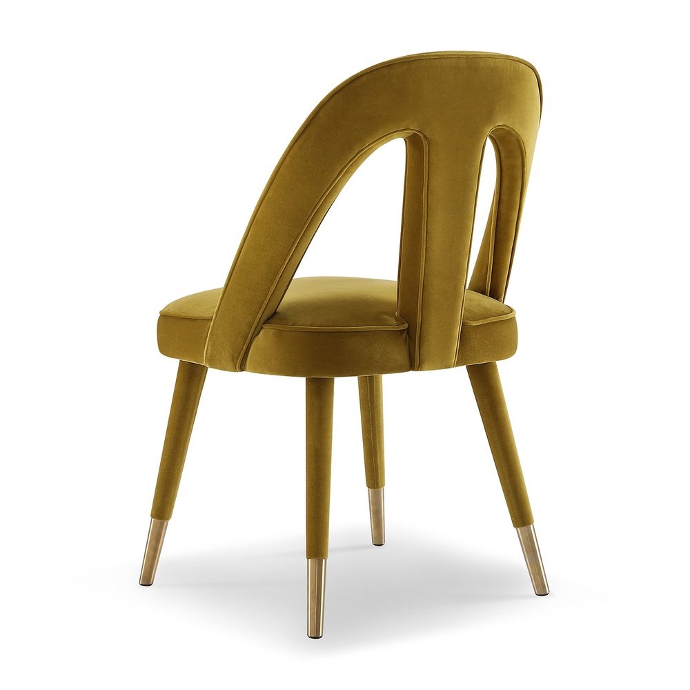 Liang & Eimil Pigalle Chair Kaster Mustard Velvet-LiangAndEimil-Olivia's