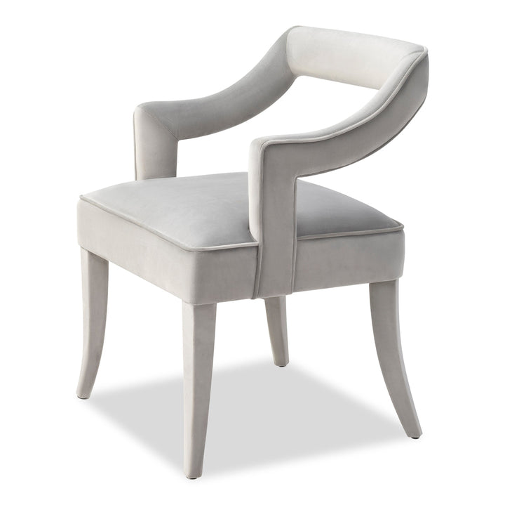 Liang & Eimil Calvin Dining Chair Horizon Grey Velvet-LiangAndEimil-Olivia's