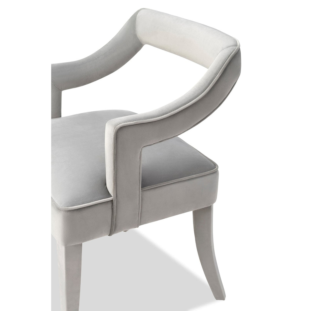 Liang & Eimil Calvin Dining Chair Horizon Grey Velvet-LiangAndEimil-Olivia's