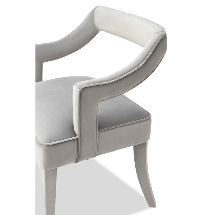 Liang & Eimil Calvin Dining Chair Horizon Grey Velvet-LiangAndEimil-Olivia's