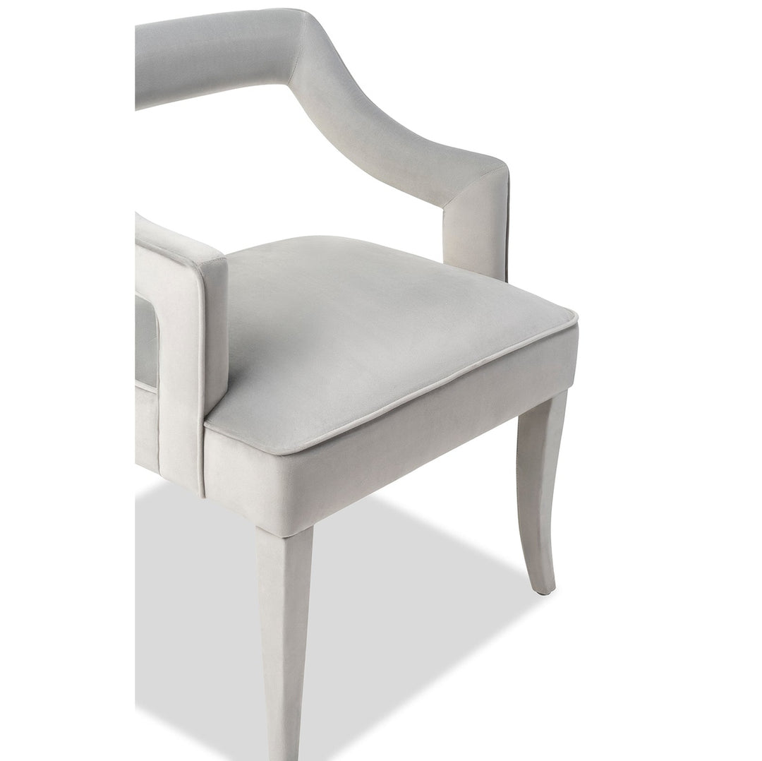 Liang & Eimil Calvin Dining Chair Horizon Grey Velvet-LiangAndEimil-Olivia's