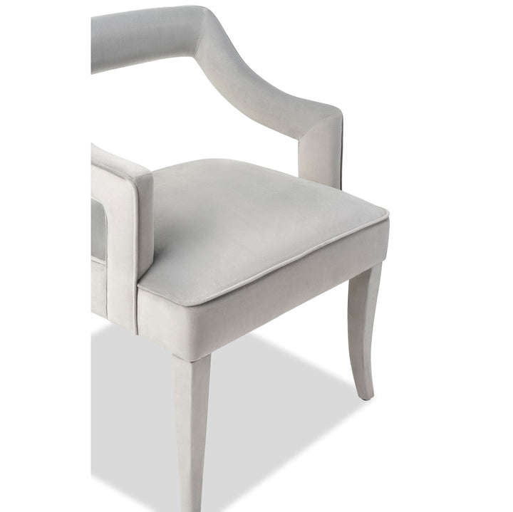 Liang & Eimil Calvin Dining Chair Horizon Grey Velvet-LiangAndEimil-Olivia's