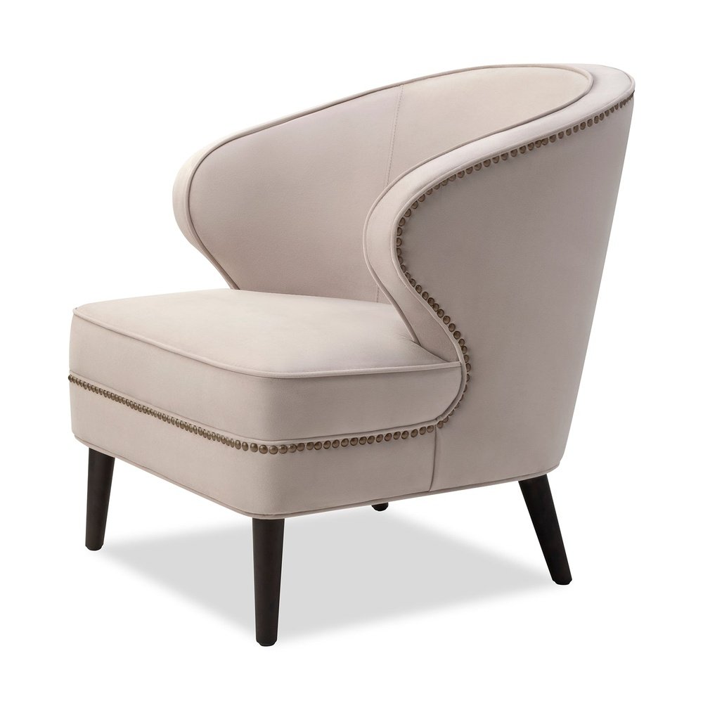 Liang & Eimil Lindsay Occasional Chair Limestone Velvet