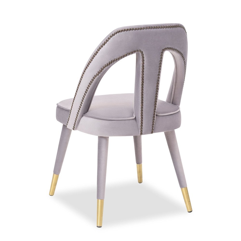 Liang & Eimil Pigalle Chair Kaster Light Grey Velvet-LiangAndEimil-Olivia's