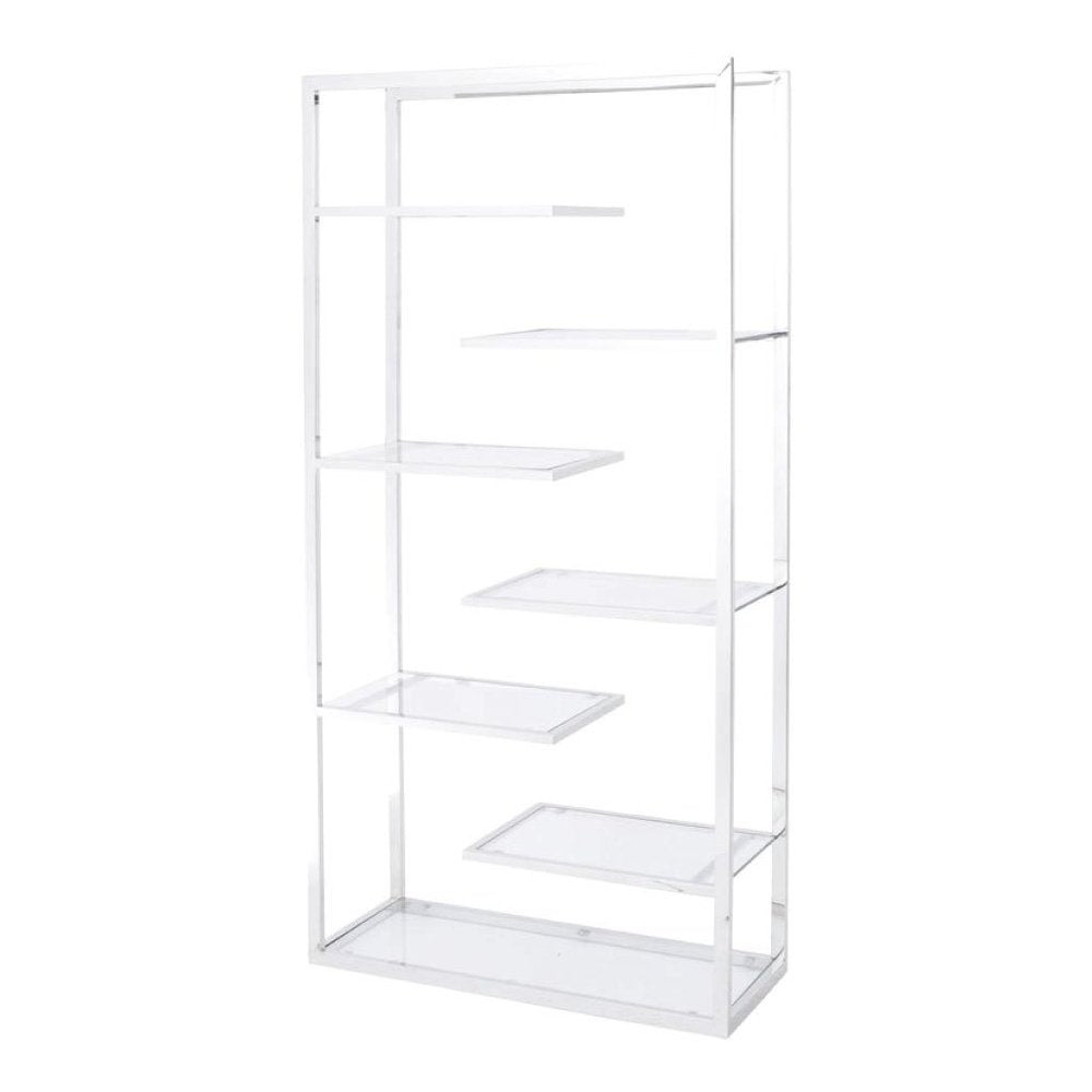 Libra Linton Stainless Steel And Glass Display Unit-Libra-Olivia's 