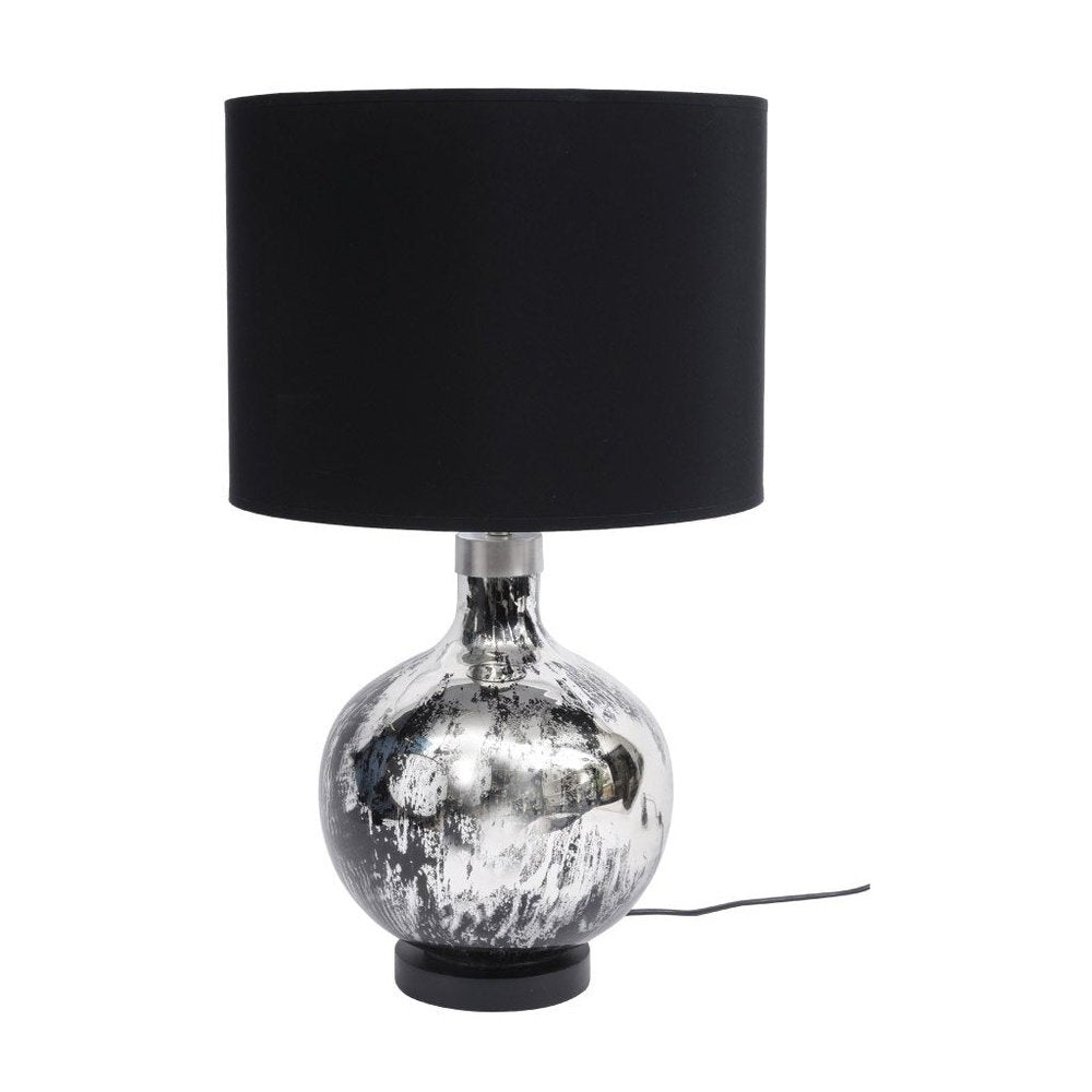Libra Silver And Black Antique Table Lamp (Base Only) - E27 60W 16" Shade-Libra-Olivia's