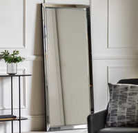 Gallery Interiors Luna Leaner Mirror in Chrome