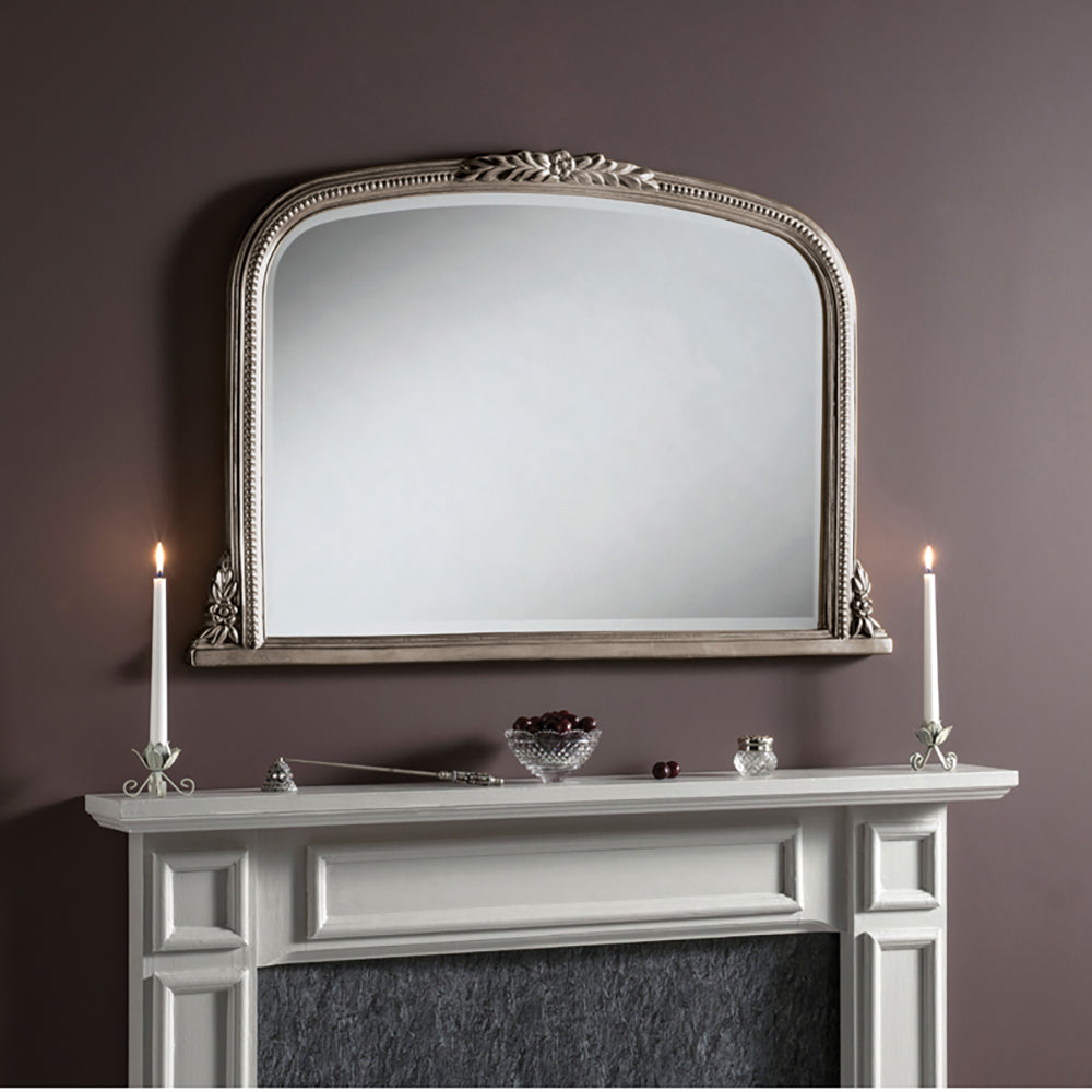 Olivia's Athens Beaded Wall Mirror in Champagne