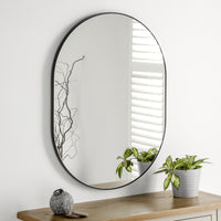 Olivia's Mali Oval Wall Mirror in Black