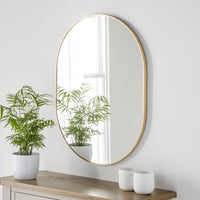 Olivia's Mali Oval Wall Mirror in Gold