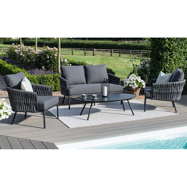 Maze Marina 2 Seater Outdoor Sofa set in Charcoal