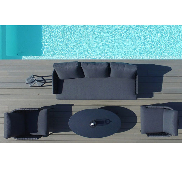 Maze Marina 3 Seater Outdoor Sofa set in Charcoal