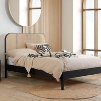 Olivia's Maggie Rattan Bed in Black