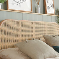 Olivia's Maggie Rattan Bed in Oak