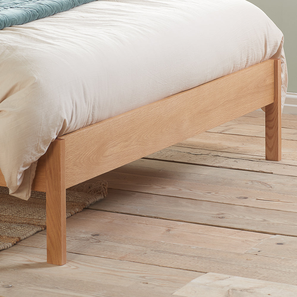 Rattan oak online bed