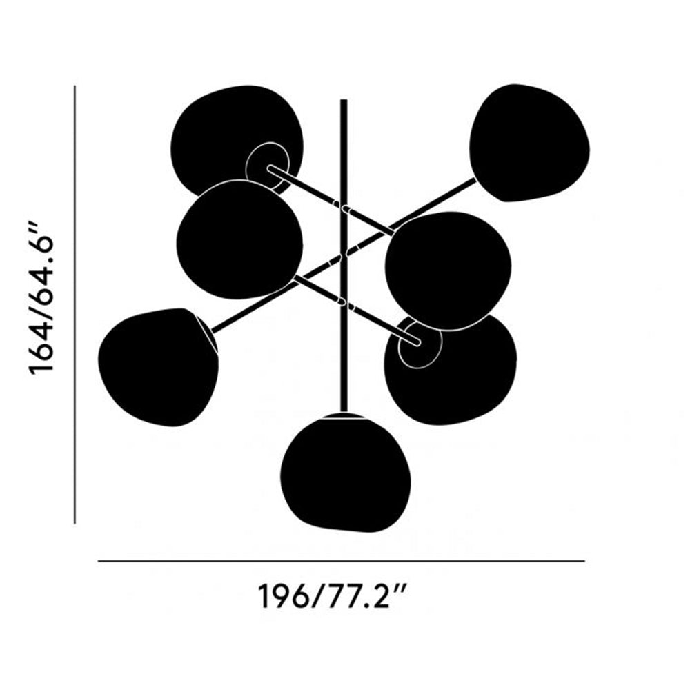 Tom Dixon Melt Chandelier in Smoke