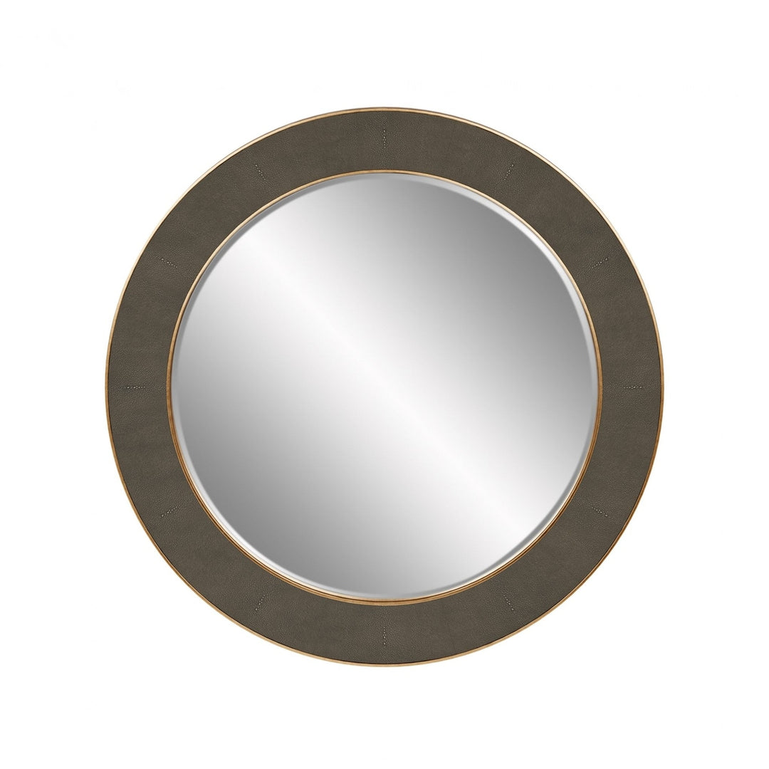 Hampton Round Wall Mirror - Grey Shagreen DIDesigns 1
