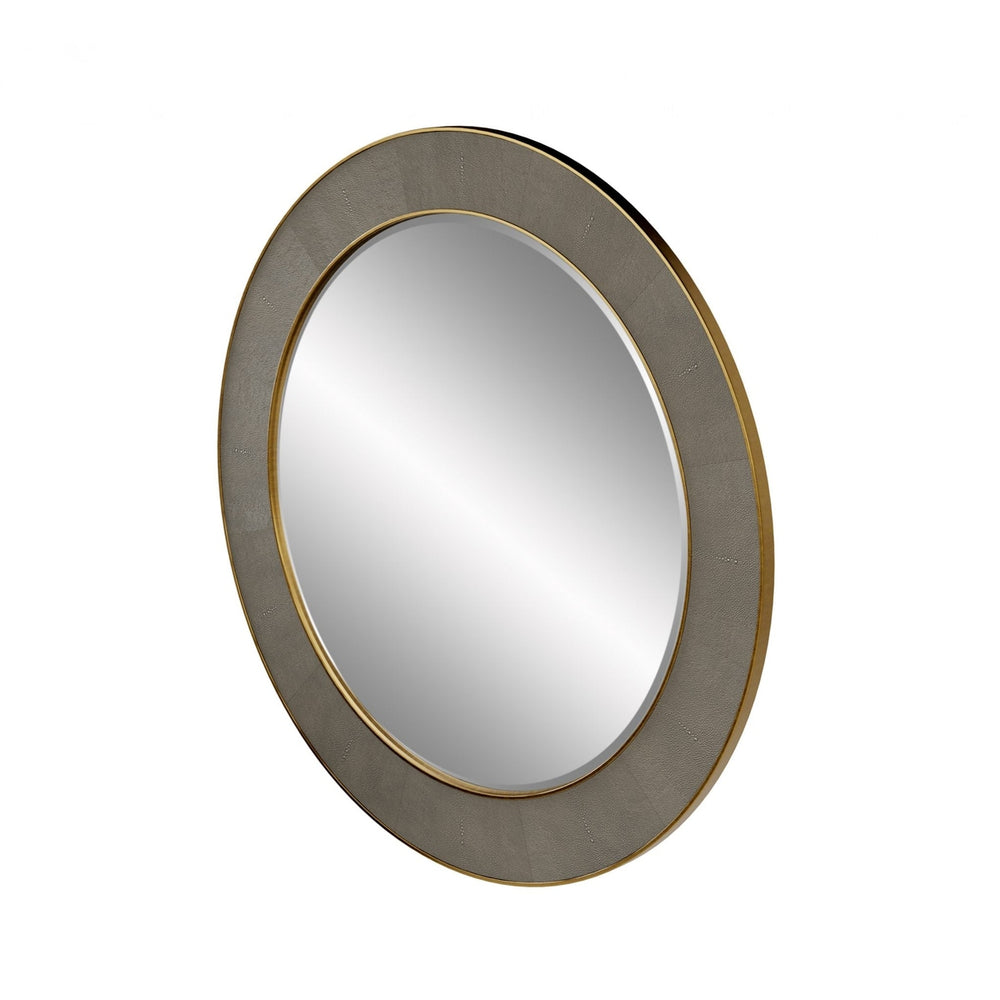 Hampton Round Wall Mirror - Grey Shagreen DIDesigns 2