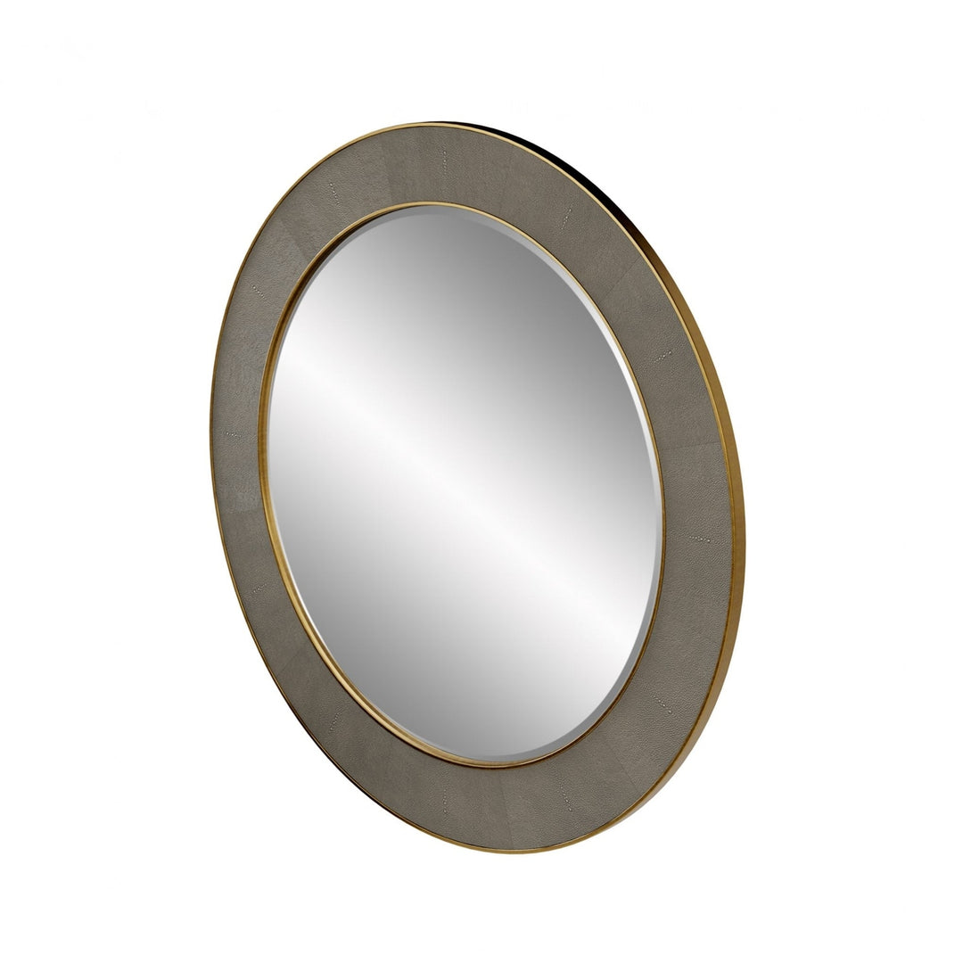 Hampton Round Wall Mirror - Grey Shagreen DIDesigns 2