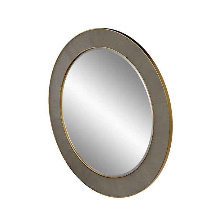 Hampton Round Wall Mirror - Grey Shagreen DIDesigns 2