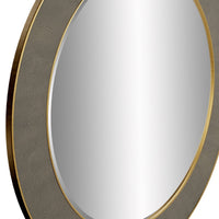 DI Designs Hampton Round Wall Mirror - Grey Shagreen