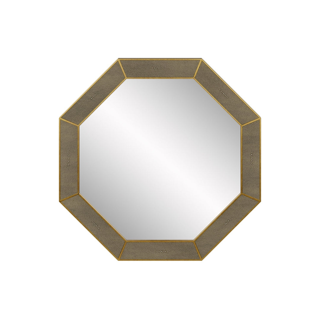 Hampton Octagon Wall Mirror - Grey Shagreen DIDesigns 1