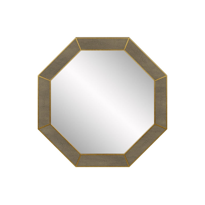 Hampton Octagon Wall Mirror - Grey Shagreen DIDesigns 1