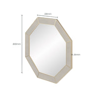 DI Designs Hampton Octagon Wall Mirror - Grey Shagreen