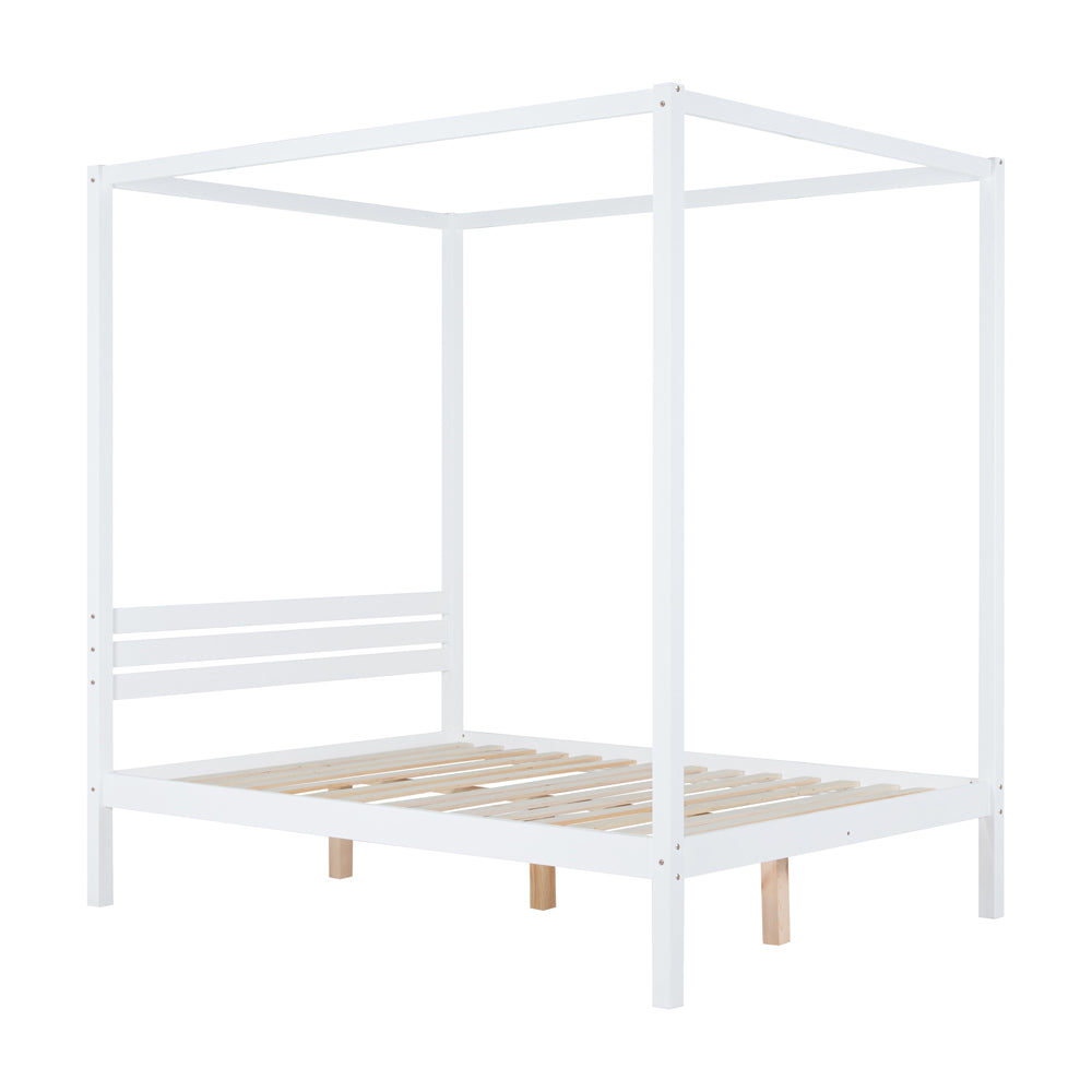 Olivia's Melody Four Poster Bed in White