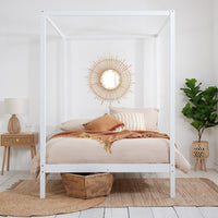 Olivia's Melody Four Poster Bed in White