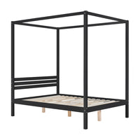 Olivia's Melody Four Poster Bed in Black