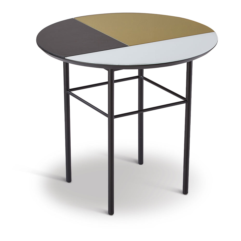 Liang & Eimil Orphenus Side Table Black Gold And White Top