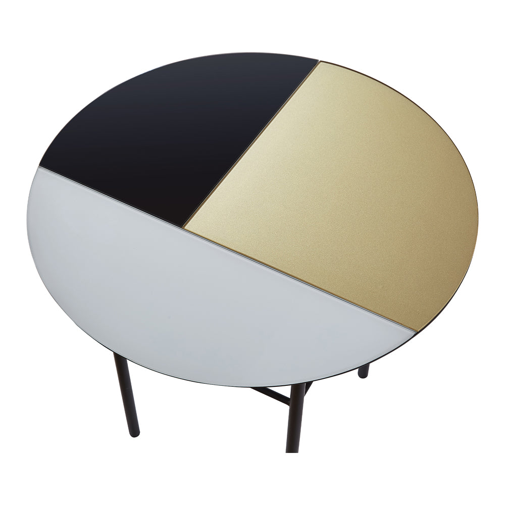 Liang & Eimil Orphenus Side Table Black Gold And White Top